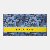 Navy Blue Camouflage Ihr Name Personalize Schreibtischunterlage (Vorderseite)