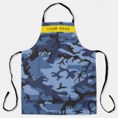 Navy Blue Camouflage Ihr Name Personalize Schürze (Vorderseite)