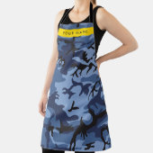 Navy Blue Camouflage Ihr Name Personalize Schürze (InSitu)