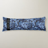 Navy Blue Camouflage Ihr Name Personalize Seitenschläferkissen (Vorderseite)