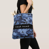 Navy Blue Camouflage Ihr Name Personalize Tasche (Von Nahem)