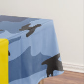 Navy Blue Camouflage Ihr Name Personalize Tischdecke (Beispiel)