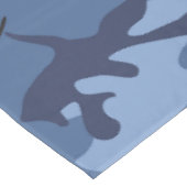 Navy Blue Camouflage Ihr Name Personalize Tischdecke (Schrägansicht)