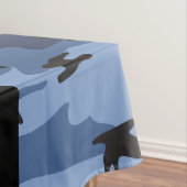 Navy Blue Camouflage Ihr Name Personalize Tischdecke (Beispiel)