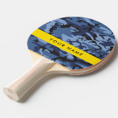 Navy Blue Camouflage Ihr Name Personalize Tischtennis Schläger (Vorderseite)