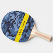 Navy Blue Camouflage Ihr Name Personalize Tischtennis Schläger (Seitenansicht)