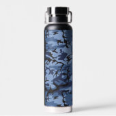 Navy Blue Camouflage Ihr Name Personalize Trinkflasche (Rückseite)