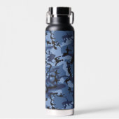 Navy Blue Camouflage Ihr Name Personalize Trinkflasche (Vorne)