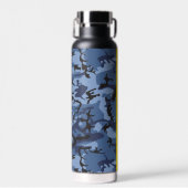 Navy Blue Camouflage Ihr Name Personalize Trinkflasche (Vorne)