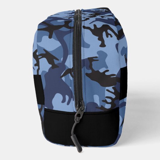 Navy Blue Camouflage Ihr Name Personalize Waschbeutel (Rechts)