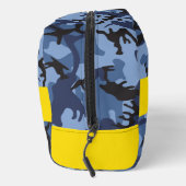 Navy Blue Camouflage Ihr Name Personalize Waschbeutel (Rechts)