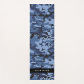 Navy Blue Camouflage Ihr Name Personalize Yogamatte (Vorderseite)
