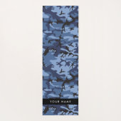 Navy Blue Camouflage Ihr Name Personalize Yogamatte (Rückseite)