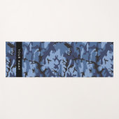 Navy Blue Camouflage Ihr Name Personalize Yogamatte (Vorderseite (Horizontal))