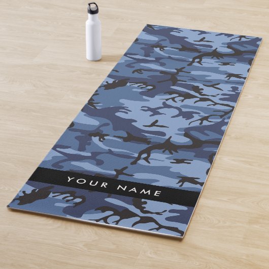 Navy Blue Camouflage Ihr Name Personalize Yogamatte (Beispiel)