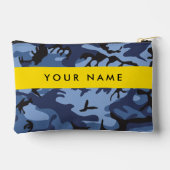 Navy Blue Camouflage Ihr Name Personalize Zubehörtasche (Rückseite)