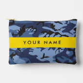 Navy Blue Camouflage Ihr Name Personalize Zubehörtasche (Vorderseite)