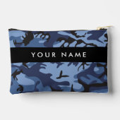 Navy Blue Camouflage Ihr Name Personalize Zubehörtasche (Rückseite)
