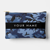 Navy Blue Camouflage Ihr Name Personalize Zubehörtasche (Vorderseite)