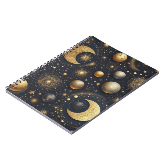 Navy Blue Celestial Notizblock (Linke Seite)