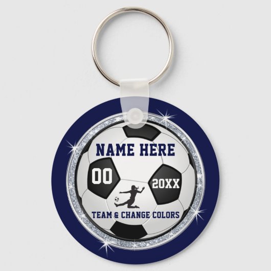 Navy Blue Cheap, Soccer Keychains Personalized Schlüsselanhänger (Vorderseite)