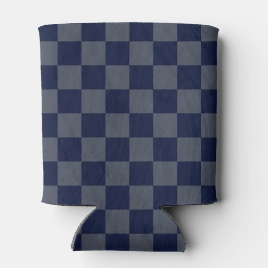 Navy Blue Checkerboard Dosenkühler (Rückseite)