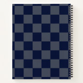 Navy Blue Checkerboard Notizblock (Rückseite)