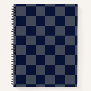 Navy Blue Checkerboard Notizblock