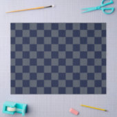 Navy Blue Checkerboard Seidenpapier (Basteln)
