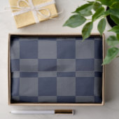 Navy Blue Checkerboard Seidenpapier (Geschenk)