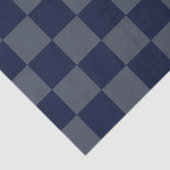 Navy Blue Checkerboard Seidenpapier (Detail)