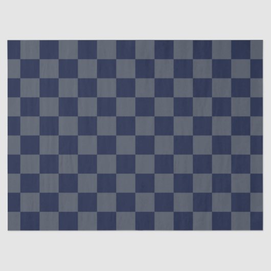 Navy Blue Checkerboard Seidenpapier (Vorderseite)