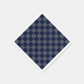 Navy Blue Checkerboard Serviette (Ecke)