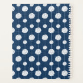 Navy Blue Cheerleader Pom Pom Pattern Planer (Rückseite)