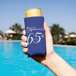 Navy Blue Cheers bis 65 Jahre 65. Geburtstagsparty Selters Dosenkühler