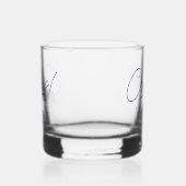 Navy Blue Cheers Personalisiert Hochzeit Whiskyglas (Links)
