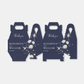 Navy Blue Chinoiserie Floral Wedding Vielen Dank Geschenkschachtel (Ungefaltet)