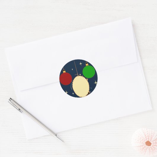 Navy Blue Christmas Bauble Sticker (Umschlag)