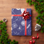 Navy Blue Christmas Geschenkpapier<br><div class="desc">Modernes Design in Weiß und Marineblau.</div>