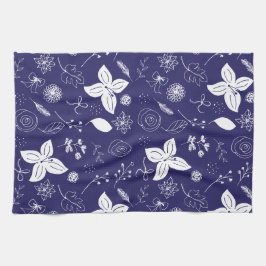 Navy Blue Christmas Geschirrtuch