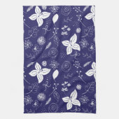 Navy Blue Christmas Geschirrtuch (Vertikal)