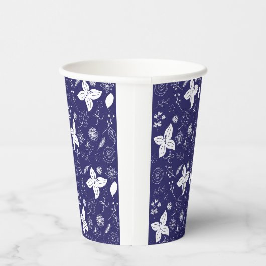 Navy Blue Christmas Pappbecher (Rechts)