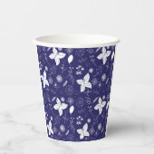 Navy Blue Christmas Pappbecher (Vorderseite)