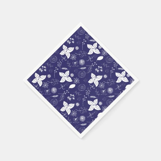 Navy Blue Christmas Serviette (Ecke)