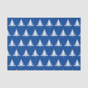 Navy Blue Christmas Tree Seidenpapier