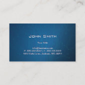Navy Blue Circuit Layout Hi-Tech Beruflich Visitenkarte (Rückseite)
