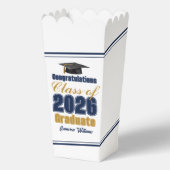 Navy Blue Class of 2026 Graduation Party Popcorn Geschenkschachtel (Vorderseite)