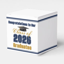 Navy Blue Class of 2026 Graduation Party Small Geschenkschachtel