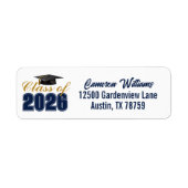 Navy Blue Class of 2026 Graduation Return Address (Vorne)