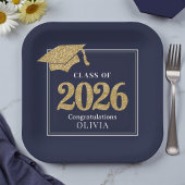 Navy Blue Class Of 2026 Pappteller